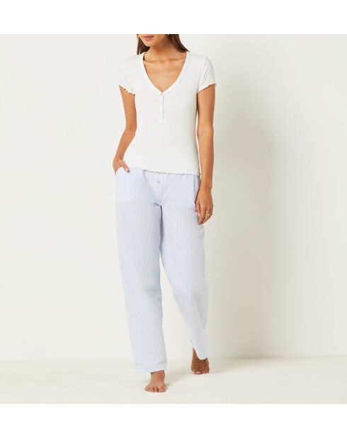 Pantaloni Joanna celeste