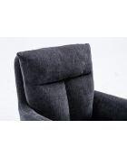 Lot de 2 fauteuils Monaco b gris noir foncé - 59x92x68 cm