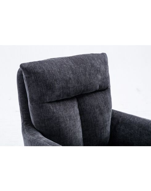 Lot de 2 fauteuils Monaco b gris noir foncé - 59x92x68 cm