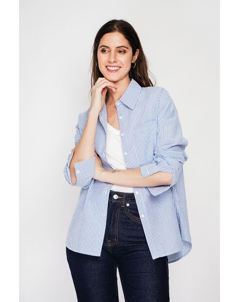 Donkerblauw hemd Asha