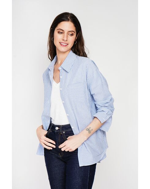 Donkerblauw hemd Asha