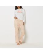 Ecru T-shirt van Pooja