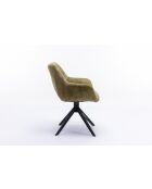 Set di 2 poltrone Soller nero verde - 63x82x60 cm