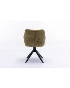 Set di 2 poltrone Soller nero verde - 63x82x60 cm