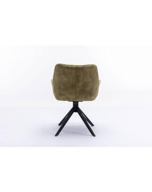 Lot de 2 fauteuil Soller noir vert - 63x82x60 cm