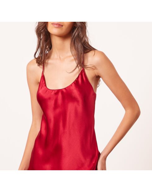 Camicia da notte rossa perlata