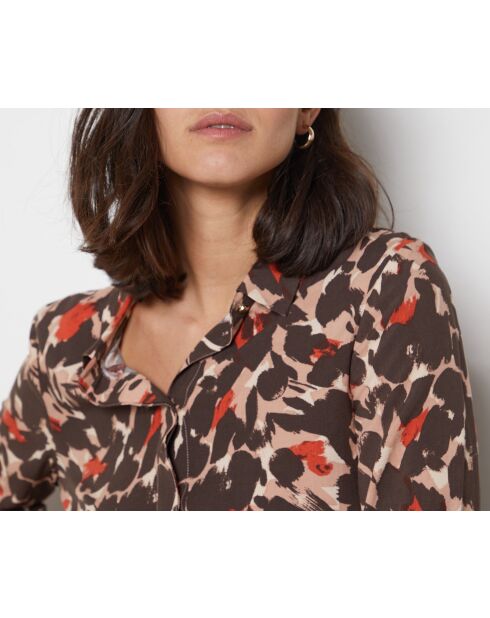 Mehrfarbig bedrucktes Oyara-Shirt