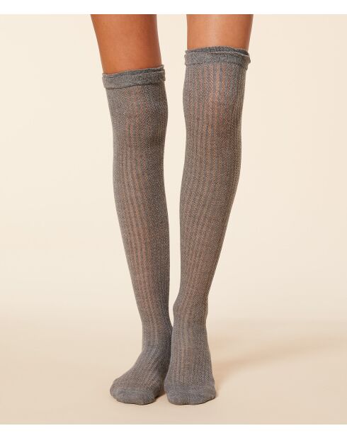 Calzini da gamba Pointelle Charcoal