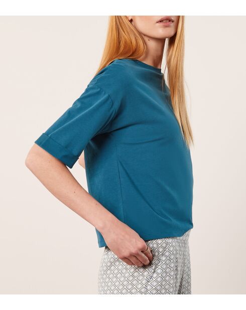 Top Bona con estampado de fondo verde