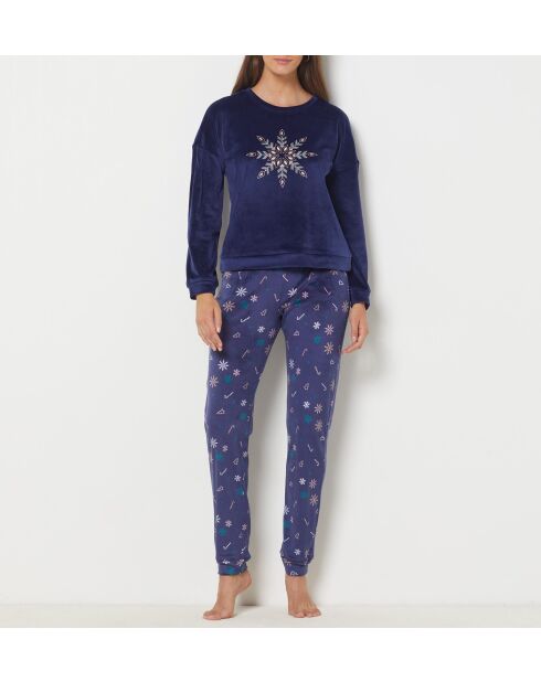 Reena Spe marineblauwe tweedelige pyjama