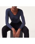 Warm Me Up Marineblaues Spitzen-T-Shirt