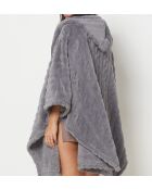 Antracietkleurige poncho van Nalane
