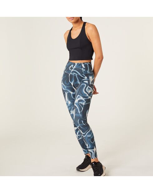 Legging Match imprimé bleu vert