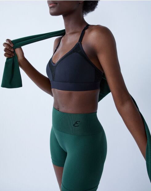 Sujetador con aros negro energético