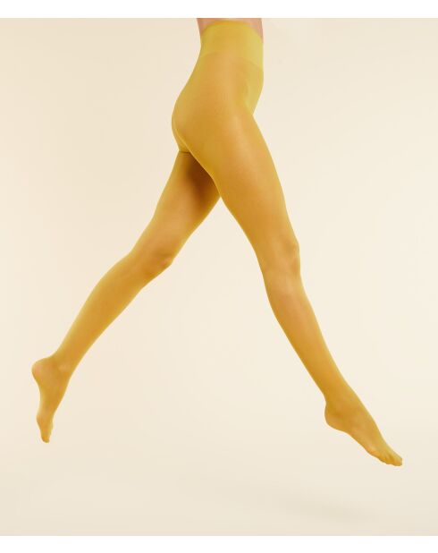 Bronskleurige semi-ondoorzichtige panty