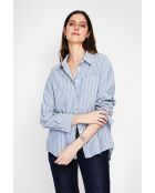 Chemise en lin mélangé Roxanne bleu jeans
