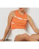 Camiseta sin mangas naranja Anisia