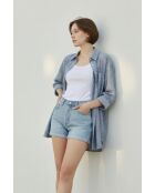 Chemise en lin mélangé Roxanne bleu jeans