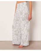 Paisley broek met blauwgroene print