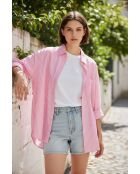 Roxanne Rosee Hemd aus Leinenmischung