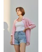 Roxanne Rosee Hemd aus Leinenmischung