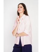 Roxanne Rosee Hemd aus Leinenmischung