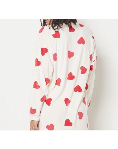 Big T Vlas ecrufarbenes Nachthemd