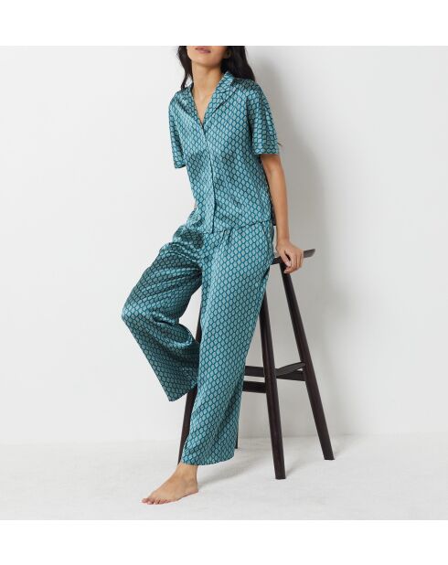 Blauwe broek met print Vinia