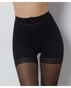 15D Gebogene Gesäßstrumpfhose schwarz