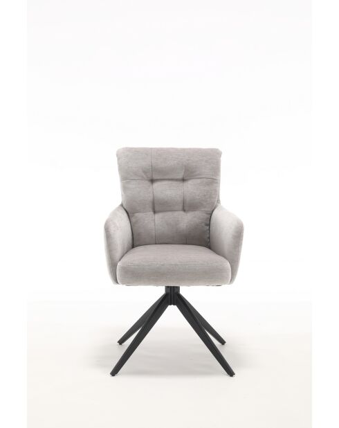 Lot de 2 fauteuils Saint Tropez gris clair - 60x92x67 cm