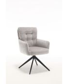 Lot de 2 fauteuils Saint Tropez gris clair - 60x92x67 cm