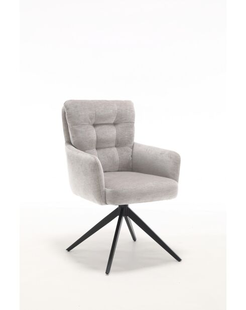 Lot de 2 fauteuils Saint Tropez gris clair - 60x92x67 cm