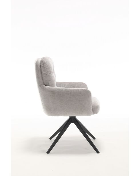 Lot de 2 fauteuils Saint Tropez gris clair - 60x92x67 cm