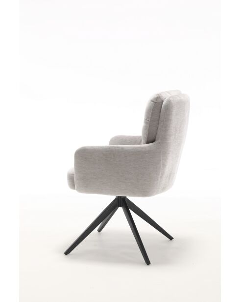 Lot de 2 fauteuils Saint Tropez gris clair - 60x92x67 cm