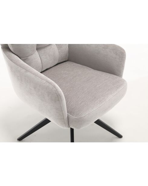 Lot de 2 fauteuils Saint Tropez gris clair - 60x92x67 cm