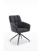 Set di 2 poltrone New Lars grigio scuro - 61x90x66 cm