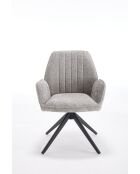 Lot de 2 fauteuils campanet gris - 64x89x60 cm