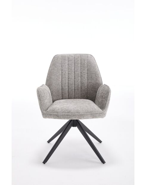 Lot de 2 fauteuils campanet gris - 64x89x60 cm