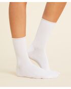 Calzini midi in cotone bianco 2PP