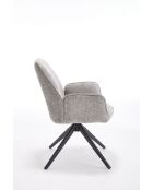 Lot de 2 fauteuils campanet gris - 64x89x60 cm