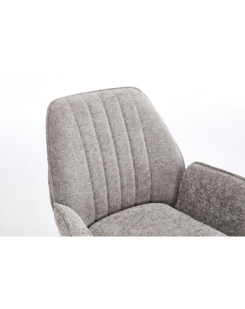 Lot de 2 fauteuils campanet gris - 64x89x60 cm