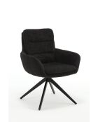 Lot de 2 fauteuils Taragona gris noir foncé - 63x88x44 cm