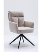 Set de 2 sillones Monaco beige natural - 59x92x68 cm