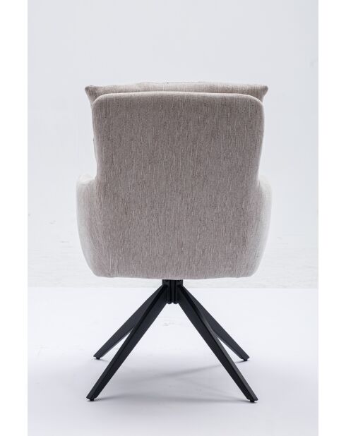 Lot de 2 fauteuils Monaco beige nature - 59x92x68 cm