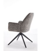 Lot de 2 fauteuils campanet gris antracite - 64x89x60 cm