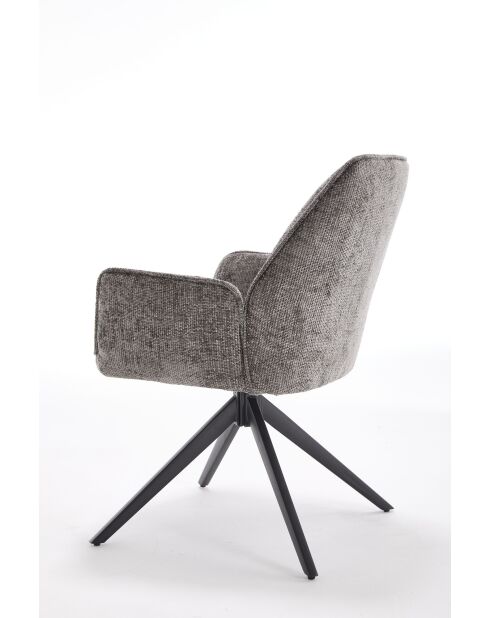 Lot de 2 fauteuils campanet gris antracite - 64x89x60 cm