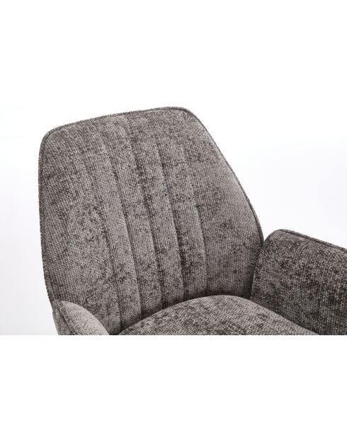 Lot de 2 fauteuils campanet gris antracite - 64x89x60 cm