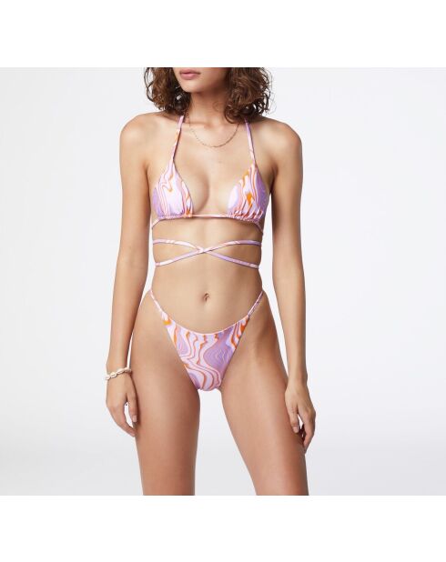 Soutien-gorge sans armature Capsule chloe b imprimé fond violet