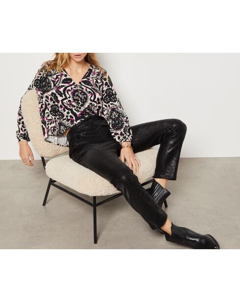 Noco shirt bedrukt blauwgroen