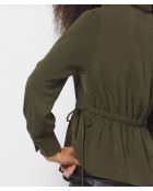 Una blusa color oliva Pepy Khaki